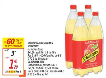 Netto Boisson Gazeuse Agrumes Sxhweppes offre