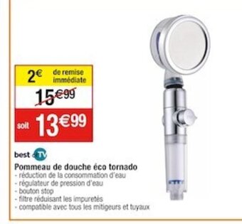 Cora x Carrefour Pommeau de douche éco tornado - réduction de la consommation d'eau offre