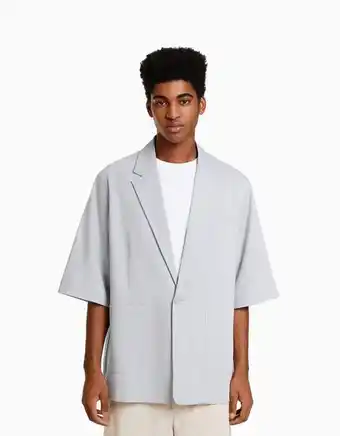 Bershka Blazer manches courtes poches offre