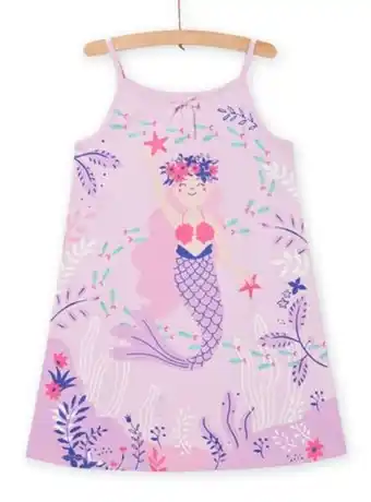 DPAM Chemise de nuit lilas à motifs sirène et fonds marins enfant fille offre