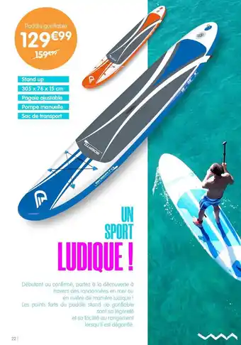 Paddle gonflable
