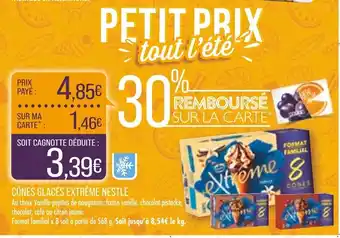 Match CÔNES GLACÉS EXTRÊME NESTLE offre