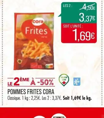 Match POMMES FRITES CORA offre