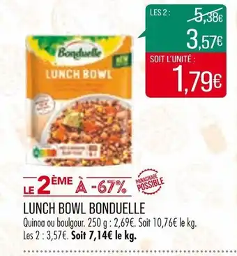 Match LUNCH BOWL BONDUELLE offre