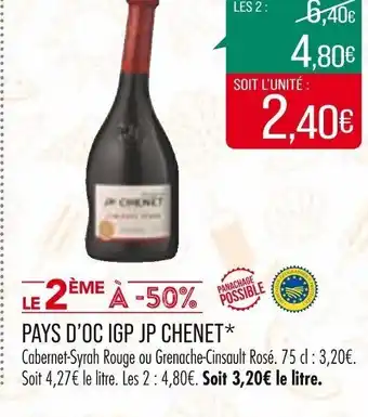 PAYS D'OC IGP JP CHENET*