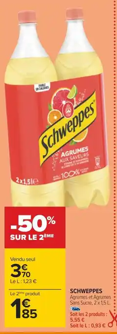 Carrefour Schweppes schweppes offre