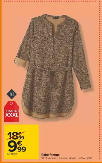 Carrefour Tex robe femme offre