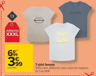 Carrefour Tex t-shirt femme offre