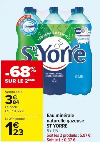 Carrefour Market St yorre eau minérale naturelle gazeuse offre