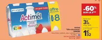 Carrefour Danone actimel offre découverte offre