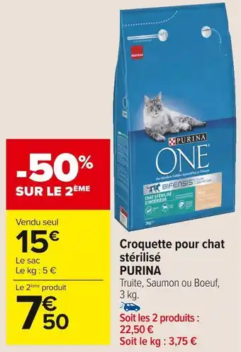 Carrefour Market Purina croquette pour chat stérilisé offre
