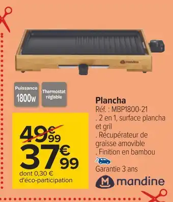 Carrefour Mandine plancha offre