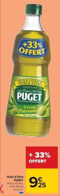 Carrefour Puget huile d'olive offre