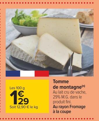 Carrefour Tomme de montagne offre