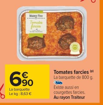 Carrefour Maison tino tomates farcies offre