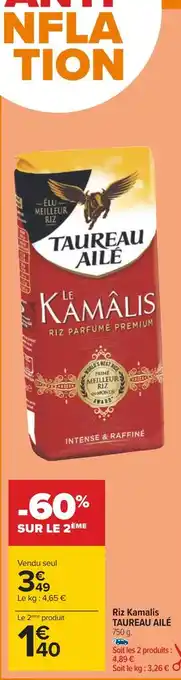 Carrefour Taureau ailé riz kamalis offre