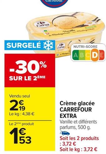 Carrefour Market Carrefour extra crème glacée offre