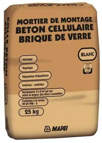 Brico Dépôt Mapei colle béton cellulaire et pavé de verre intérieur et extérieur, sac de 25 kg offre