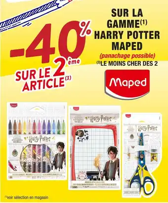 Maped -40% sur le 2 article sur la gamme harry potter maped