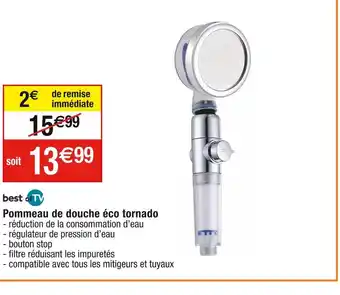 Cora x Carrefour Best of tv pommeau de douche éco tornado offre