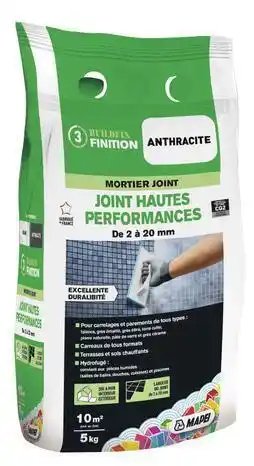 Brico Dépôt Mapei joint anthracite haute performance 5 kg offre
