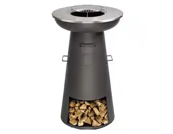 Brico Dépôt Brasero 3 en 1 grande hauteur et compartiment bois offre