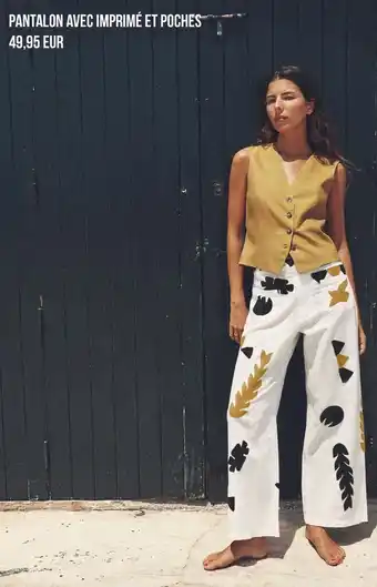 Pantalon avec imprimé et poches