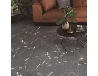 Brico Dépôt Carrelage de sol intérieur pune marbre noir 30 x 60 cm offre