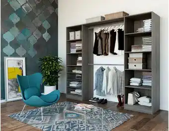 Brico Dépôt Kit dressing quazar imitation chêne grisé offre