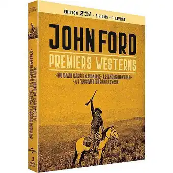 E.Leclerc John ford - premiers westerns - 3 films : du sang dans la prairie + le ranch diavolo + à l'assaut du boulevard offre