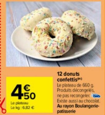 Carrefour 12 donuts confettis) offre