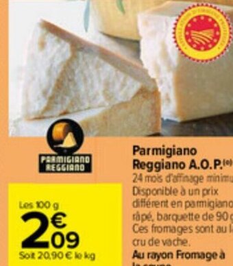 Carrefour Parmigiano Reggiano A.O.P.) offre