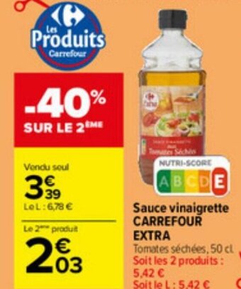 Carrefour Sauce vinaigrette CARREFOUR EXTRA offre