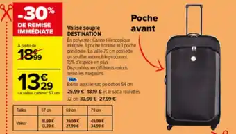 Carrefour Valise souple DESTINATION offre