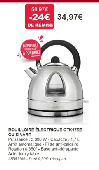 Costco BOUILLOIRE ÉLECTRIQUE CTK17SE CUISINART offre