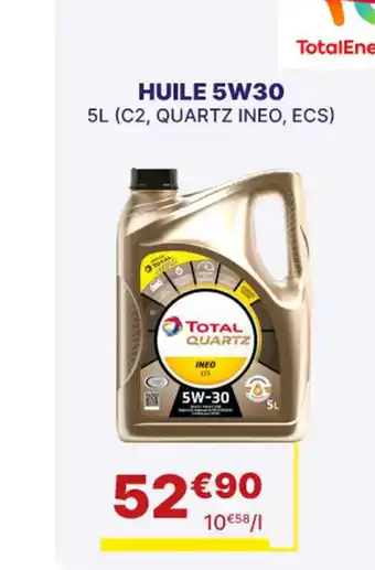 Carter-Cash HUILE 5W30 5L (C2, QUARTZ INEO, ECS) offre