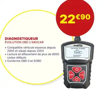 DIAGNOSTIQUEUR ÉVOLUTION OBD 2 IMDICAR