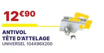 Carter-Cash ANTIVOL TÊTE D'ATTELAGE UNIVERSEL 104X96X200 offre