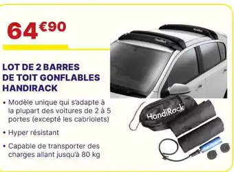 Carter-Cash LOT DE 2 BARRES DE TOIT GONFLABLES HANDIRACK offre