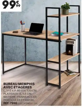 BUREAU MEMPHIS AVEC ĂTAGĂRES