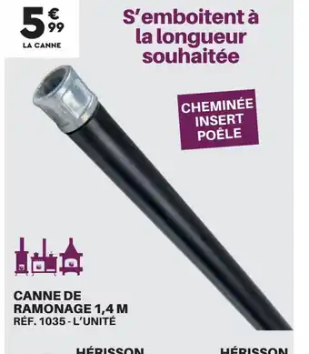 Shopix CANNE DE RAMONAGE 1,4 M RÉF. 1035 - L'UNITÉ offre
