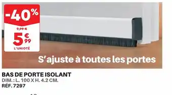 BAS DE PORTE ISOLANT DIM.: L. 100 X H. 4.2 CM. RĂF. 7297