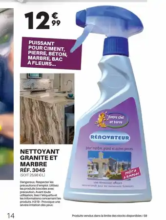 NETTOYANT GRANITE ET MARBRE RÉF. 3045 (SOIT 25,98 €/L)