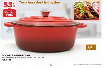Shopix COCOTTE FONTE ROUGE offre