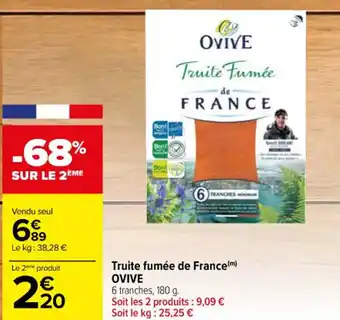 Carrefour Truite fumée de France(m) OVIVE offre