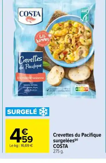 Carrefour Crevettes du Pacifique surgelées(P) offre