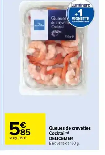 Carrefour Queues de crevettes Cocktail (9) offre