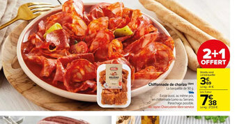 Chiffonnade de chorizo (2)(m) La barquette de 90 g.