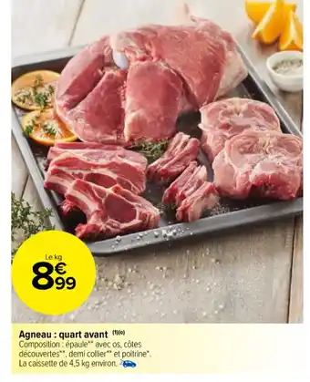 Carrefour Agneau : quart avant (¹)(0) offre
