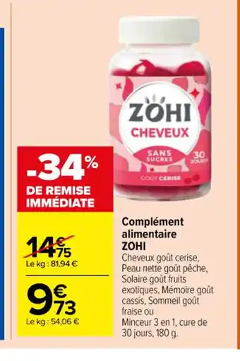 Complément alimentaire ZOHI